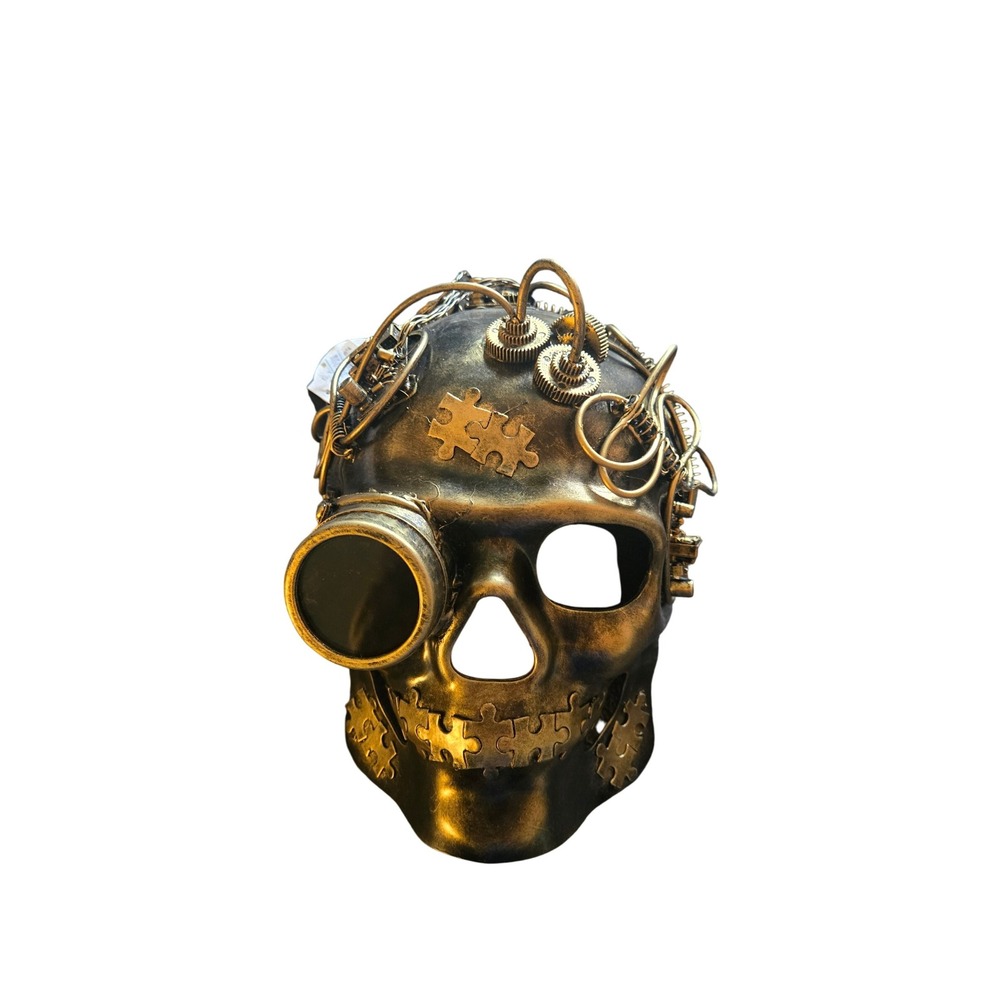 Steampunk Skull Mask Goggles Gears Costume Accessory Halloween Party Cosplay